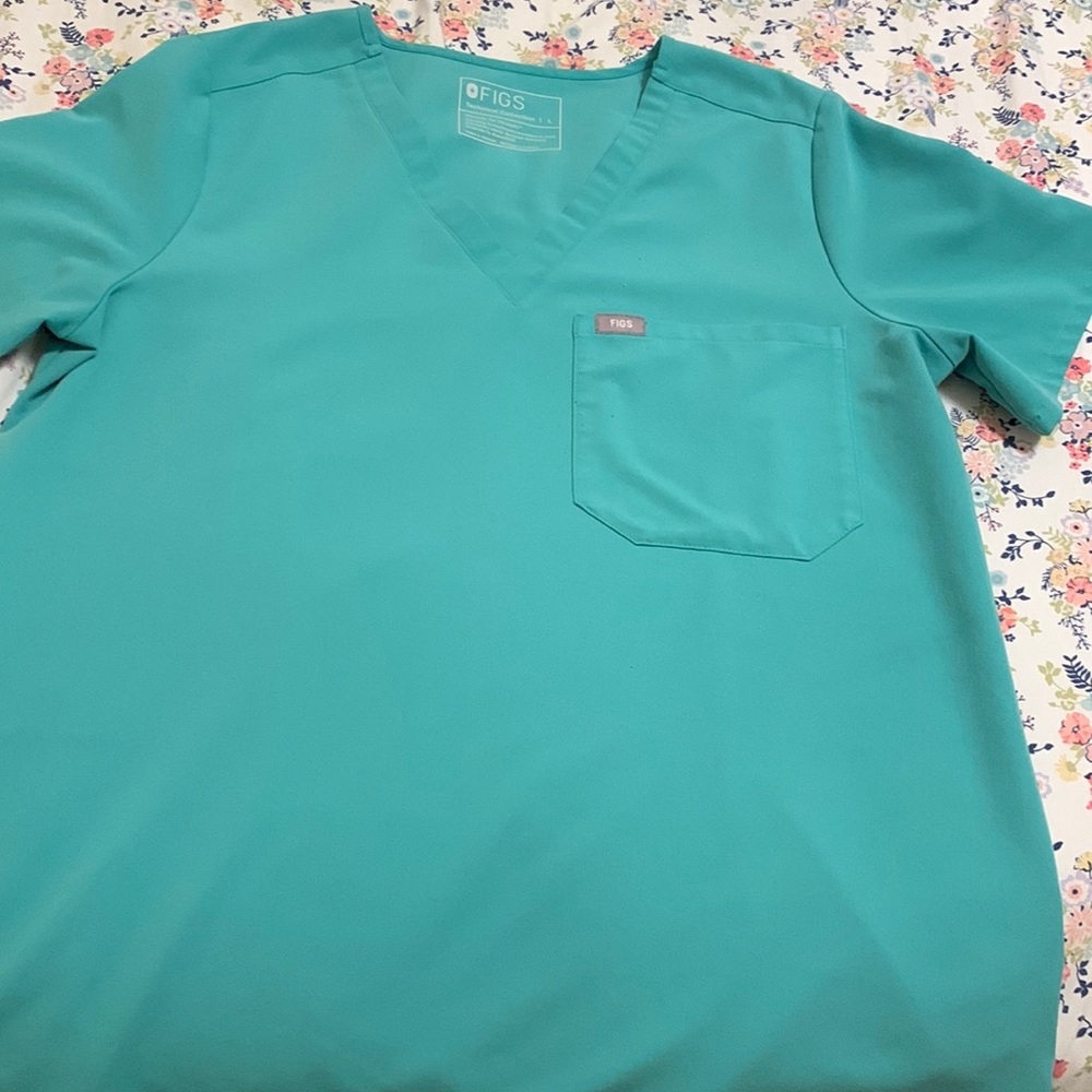 Figs Catarina One-Pocket Scrub Top size L. Surgical green!